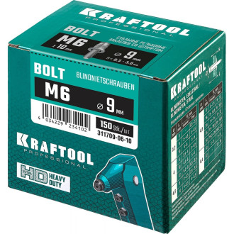 Стальные винтовые заклепки KRAFTOOL Bolt М6х10.5 мм 150 шт.