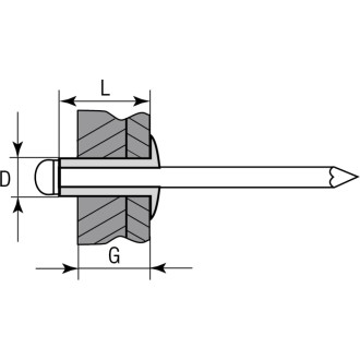 Стальные заклепки KRAFTOOL Steel 4.8х25 мм 250 шт.