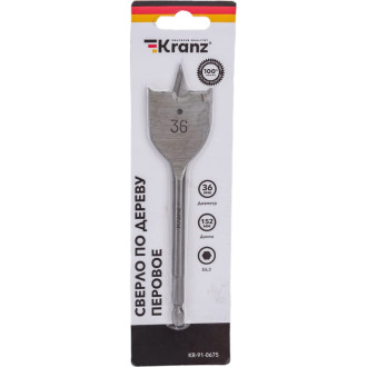 Перовое сверло по дереву KRANZ KR-91-0675