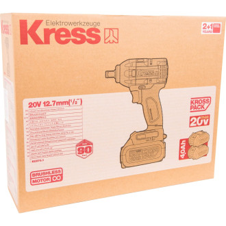 Аккумуляторный бесщеточный гайковерт Kress KU270.1