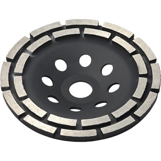 Зачистная двухрядная алмазная чашка KROTEC 3801023