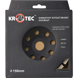 Зачистная двухрядная алмазная чашка KROTEC 3801023