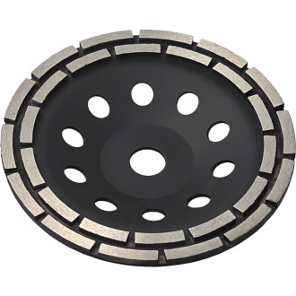 Зачистная двухрядная алмазная чашка KROTEC 3801024
