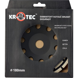 Зачистная двухрядная алмазная чашка KROTEC 3801024