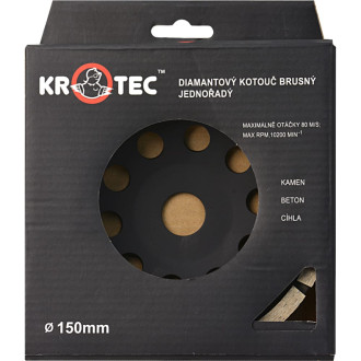 Зачистная однорядная алмазная чашка KROTEC 3801027
