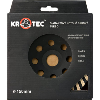 Зачистная турбо алмазная чашка KROTEC 3801031