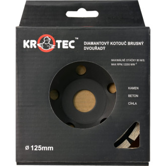 Зачистная двухрядная алмазная чашка KROTEC 5606022