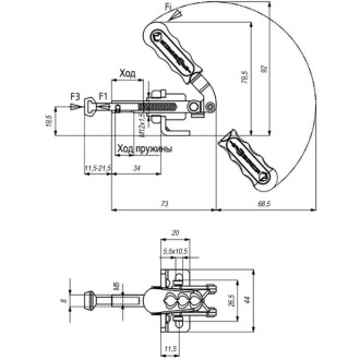 Механический плунжерный зажим KUKAMET 511-1-Y