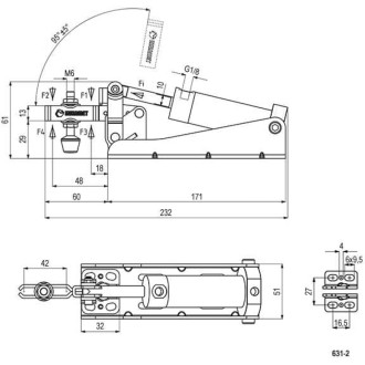 Пневматический горизонтальный прижим KUKAMET 631-2