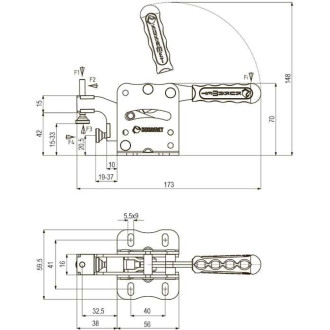 Механический горизонтальный прижим KUKAMET 711-1