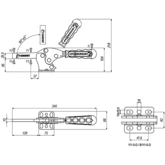 Горизонтальный прижим KUKAMET 111-5-D-C1