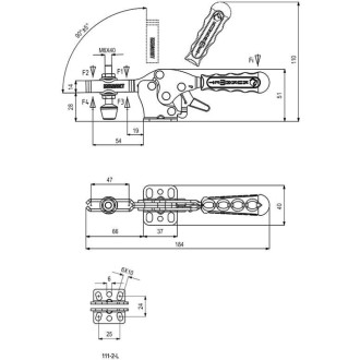 Горизонтальный прижим KUKAMET 111-2-L