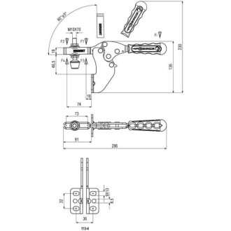 Горизонтальный прижим KUKAMET 113-4