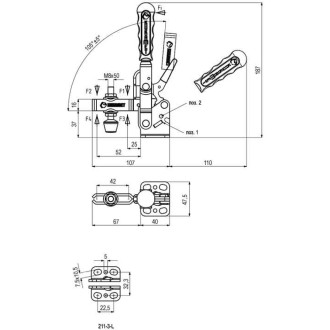 Вертикальный прижим KUKAMET 211-3-L