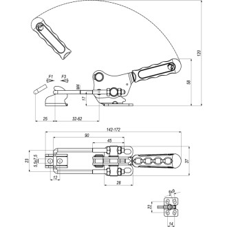 Натяжная защелка KUKAMET 311-2
