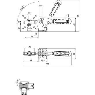 Механический горизонтальный прижим KUKAMET B111-1