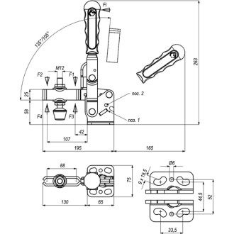 Механический вертикальный прижим KUKAMET B211-5