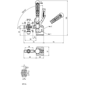 Вертикальный прижим KUKAMET S211-1-L