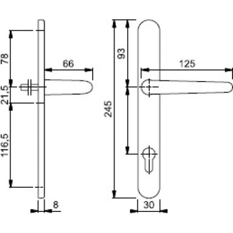 Профильный гарнитур Hoppe E1310/3346Denver PZ92 F69