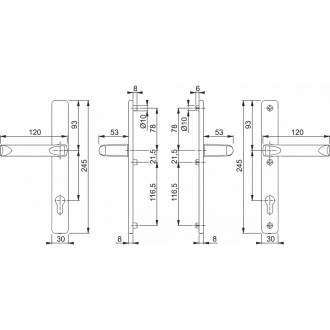 Профильный гарнитур Hoppe 113/2246 London PZ92 F1