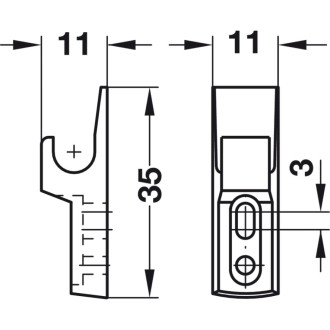 Ответная деталь Hafele MINI-LATCH