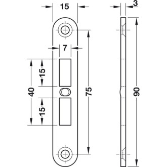Запорная планка Hafele 261.05.993