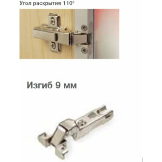 Полунакладная петля для алюминиевой рамки Hafele 312.01.501