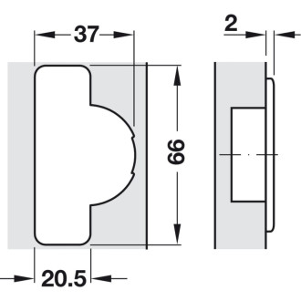 Петля Hafele DUOMATIC