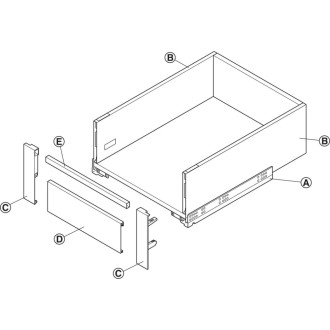 Квадратный поперечный рейлинг Hafele Matrix Box A