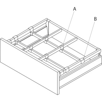 Квадратный поперечный рейлинг Hafele Matrix box S
