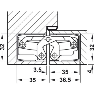 Петля Hafele TECTUS TE 540 3D