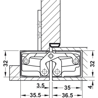 Петля Hafele TECTUS TE 540 3D