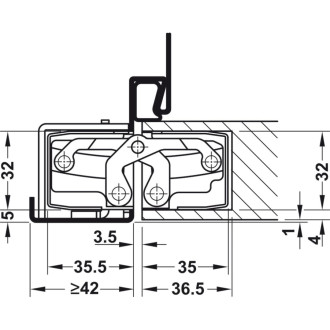 Петля Hafele TECTUS TE 540 3D