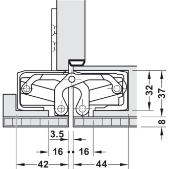 Скрытая петля Hafele Tectus TE 5403D