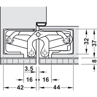 Скрытая петля Hafele Tectus TE 5403D