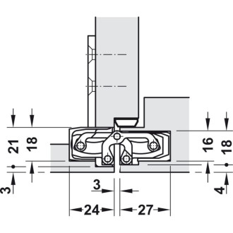 Скрытая петля Hafele TECTUS TE 240 3D