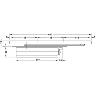 Скрытый доводчик Hafele DCL 33