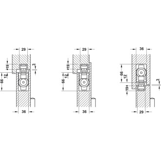 Скрытый доводчик Hafele DCL 33