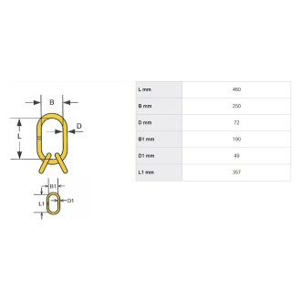Подъемные звенья для 3- и 4-ветвевых цепных строп HAKLIFT NRLI32
