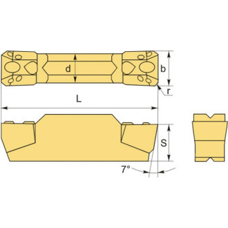 Отрезная пластина по стали HARDSTONE MGMN200-T
