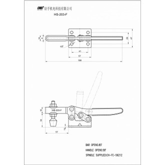Механический струбцина HS CLAMP HS-203-FSS