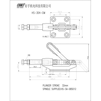Механический струбцина HS CLAMP HS-304-CM