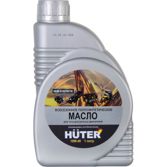 Полусинтетическое моторное масло для 4-тактных двигателей, для техники Huter 10W-40