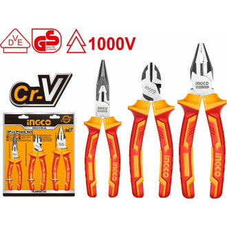 Набор диэлектрических плоскогубцев INGCO HIKPS28318
