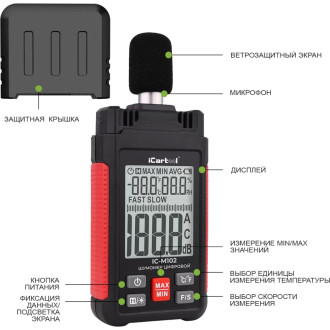Цифровой шумомер iCarTool IC-M102