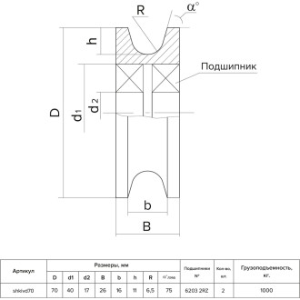 Шкив OCALIFT shkivd70