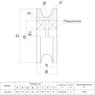 Шкив OCALIFT shkivd120