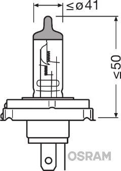 Автолампа Osram NEOLUX R2 P45t-41 HALOGEN
