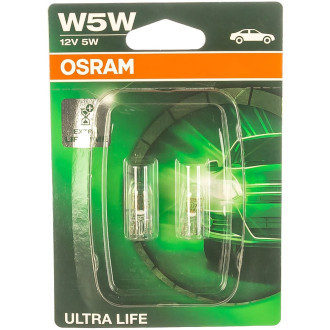 Автолампа Osram W5W W2.1*9.5d ULTRA LIFE 12V /1/10/50/200