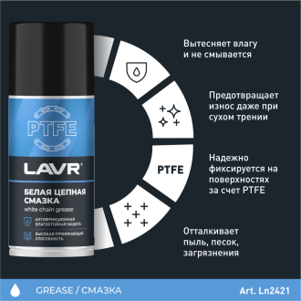Белая цепная смазка LAVR Ln2421